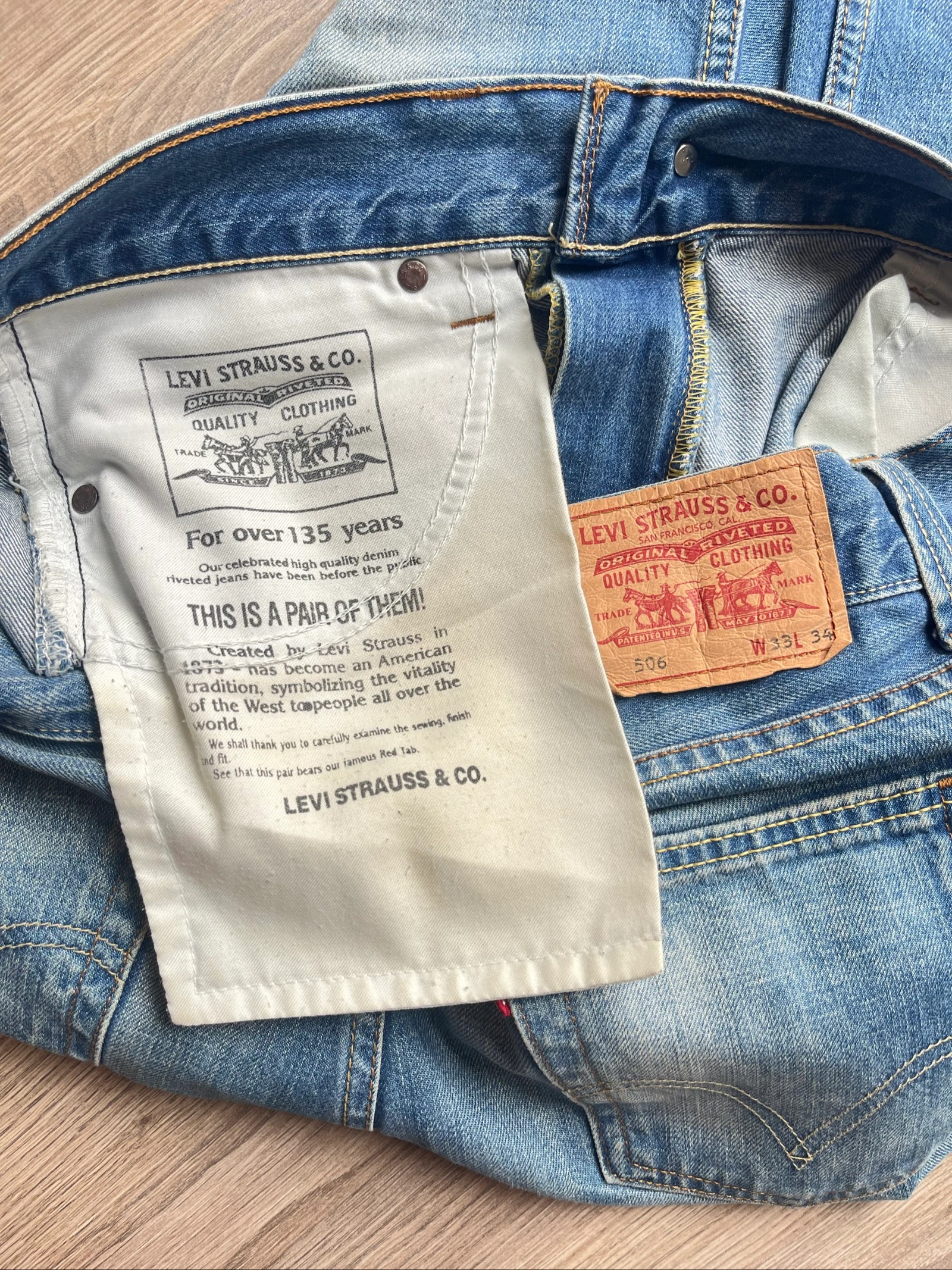 Levis 506 Super Baggy Classic Style Original Vintage Old Money 90s W33 L34 – photo 7